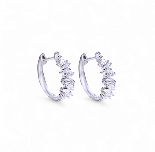 Argollas Circones Baguettes