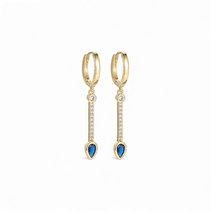 Argollas Gota Larga Azul