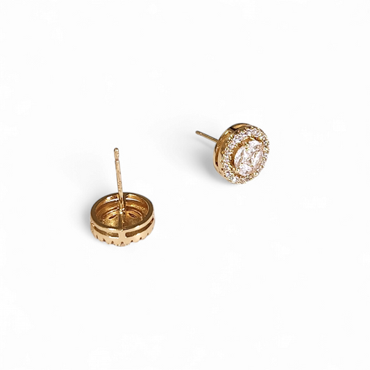Aros Studs Circulares Dorado