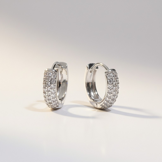 Argollas Huggies Chicas - Baño Rodio