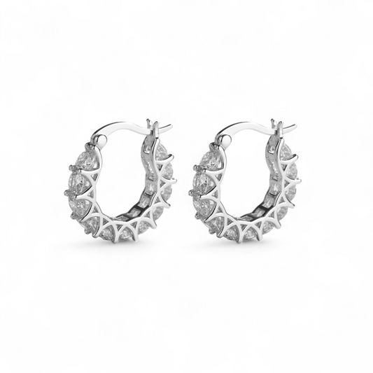 Argollas Lace Circonitas +Rodio