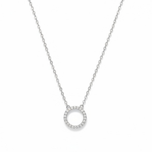 Collar Círculo de la Eternidad Circonitas – Baño de Rodio