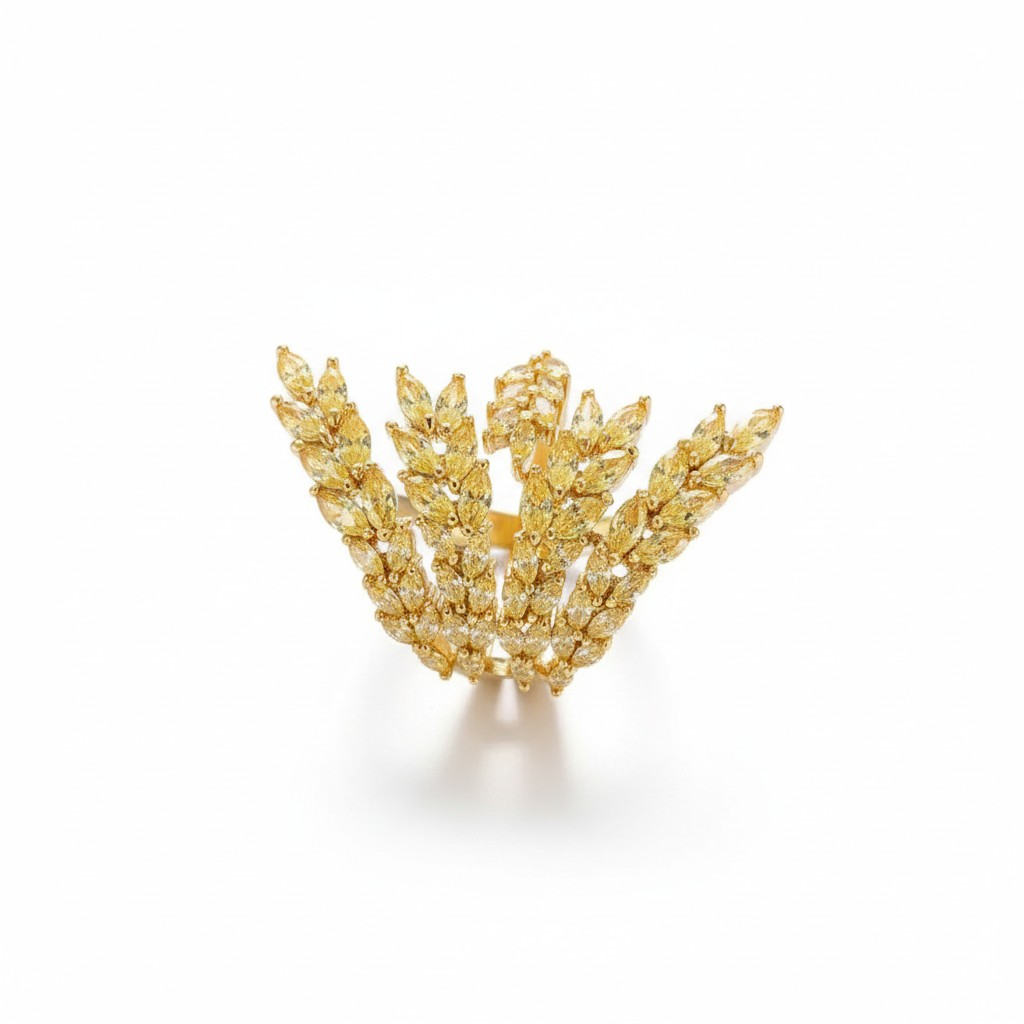 Anillo Espiga Imperial – Baño de Oro 18k