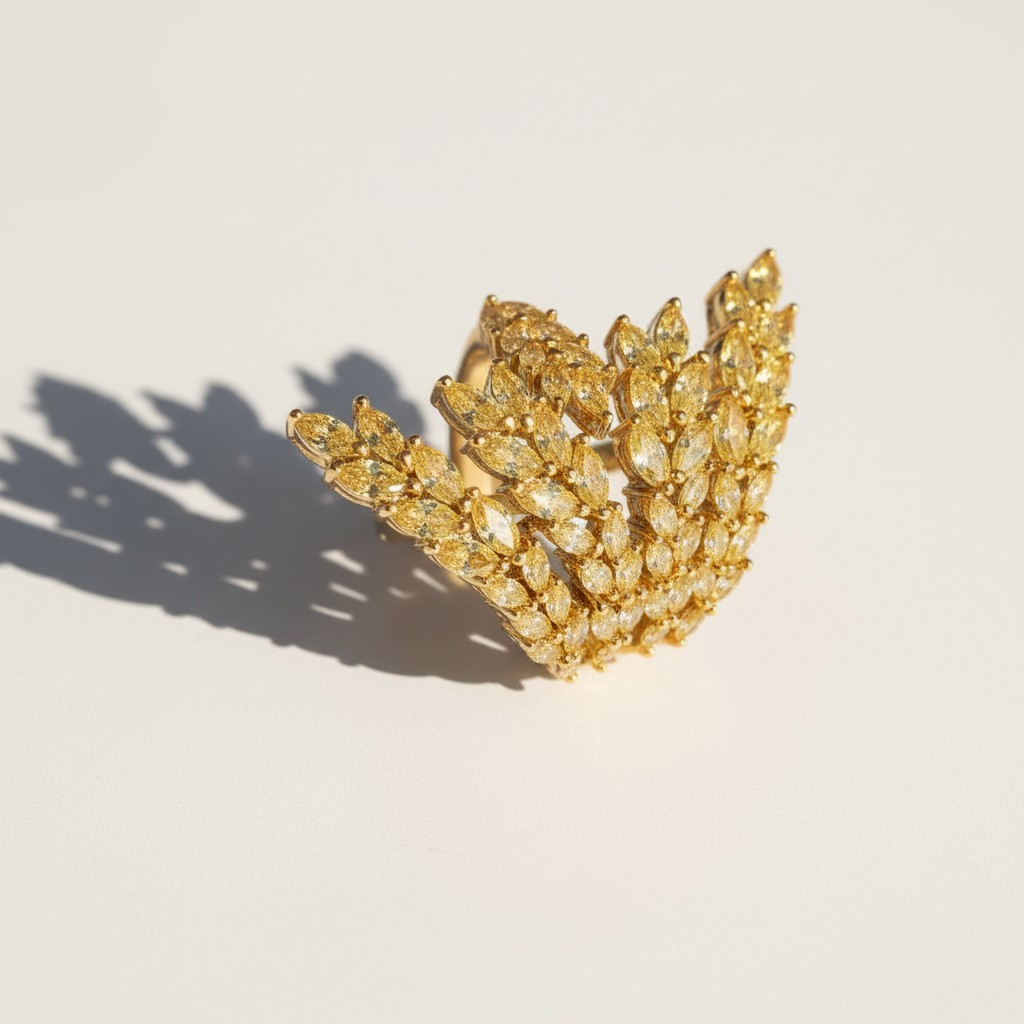 Anillo Espiga Imperial – Baño de Oro 18k