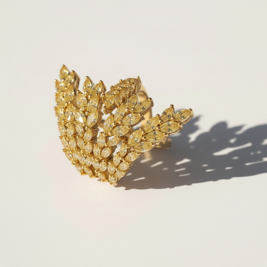 Anillo Espiga Imperial – Baño de Oro 18k