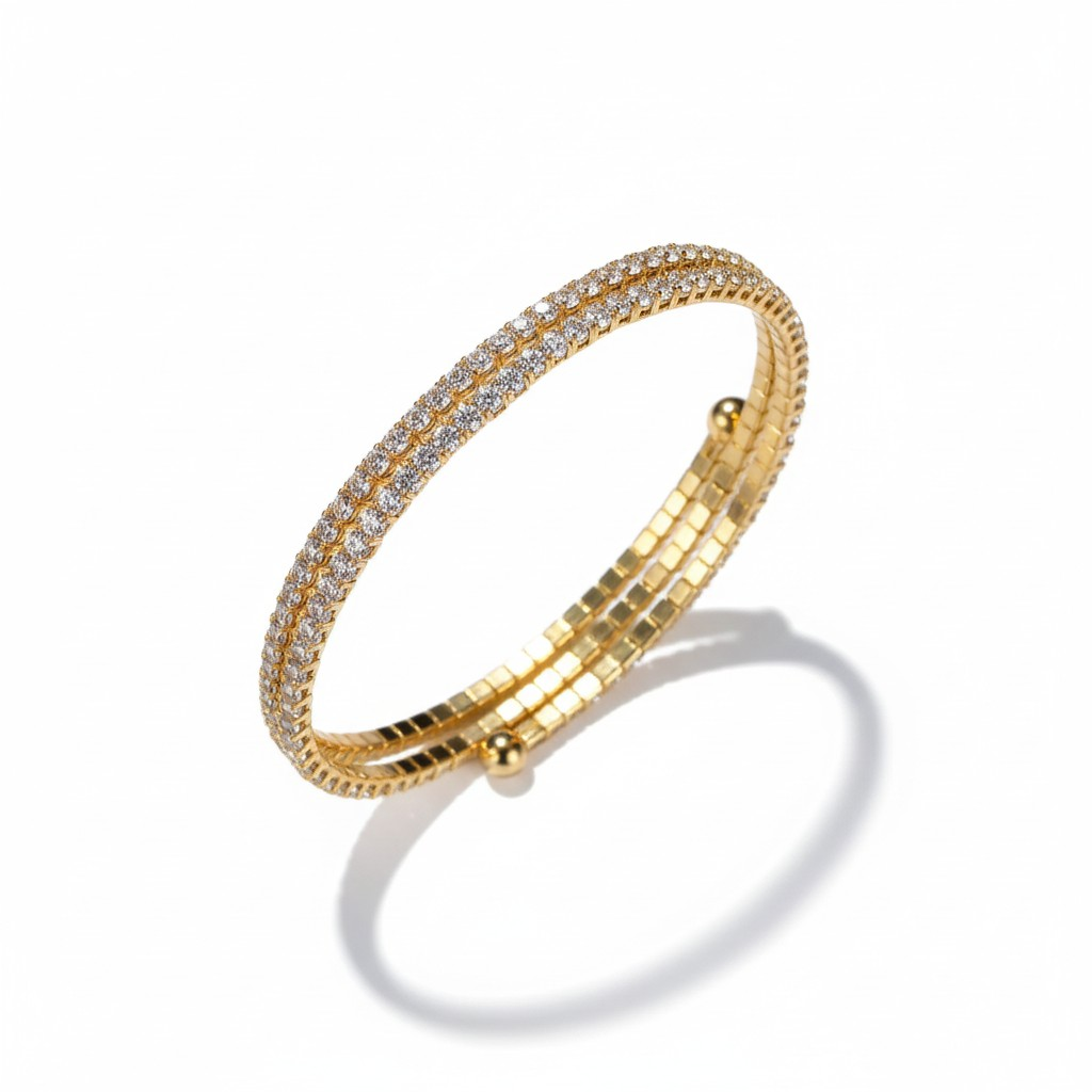 Pulsera Triple Ajustable- Baño de Oro 18k