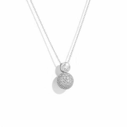 Collar Orb Pavé – Baño de oro
