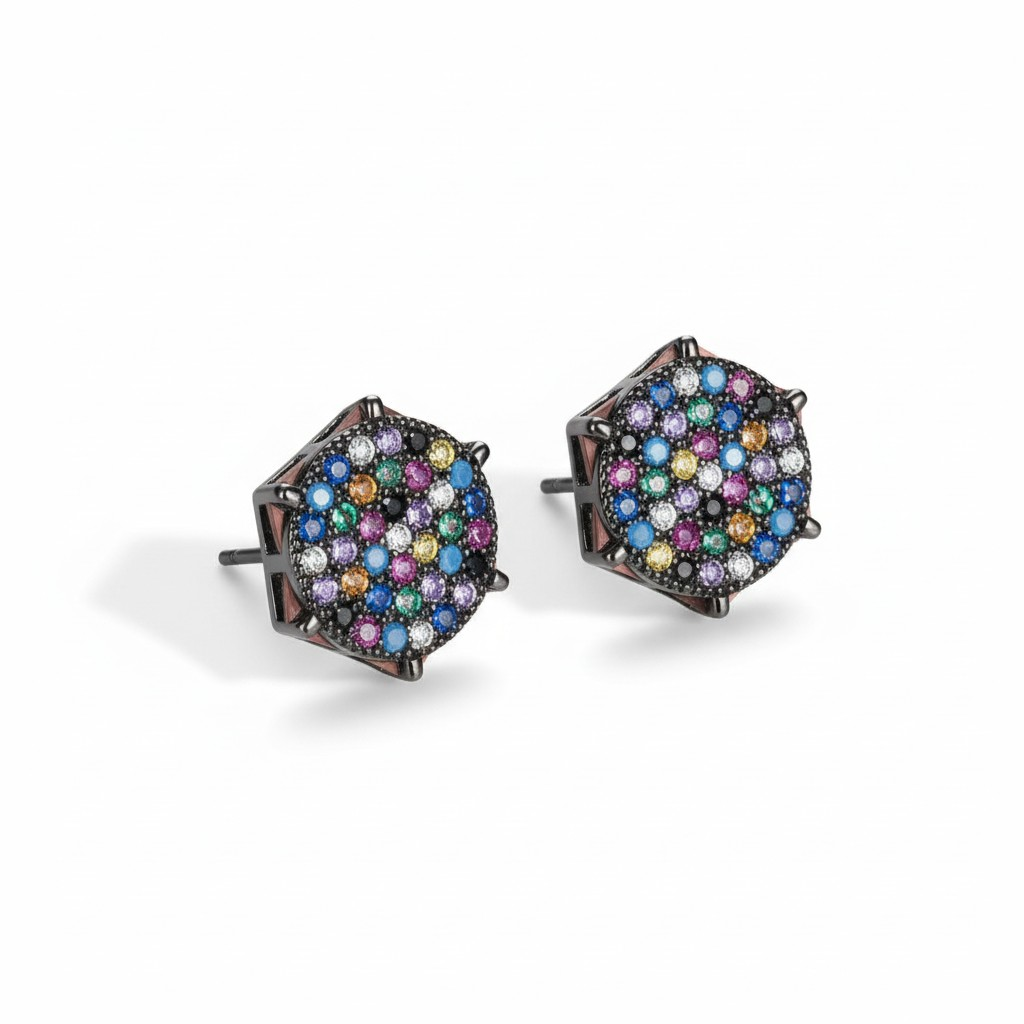 Aros Pegados Rainbow - Baño de Oro