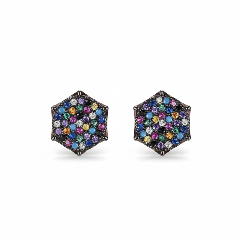 Aros Pegados Rainbow - Baño de Oro