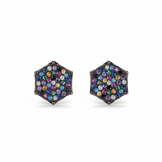 Aros Pegados Rainbow - Baño de Oro