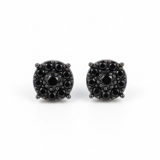 Aros Circones Onix – Baño de Rodio Negro