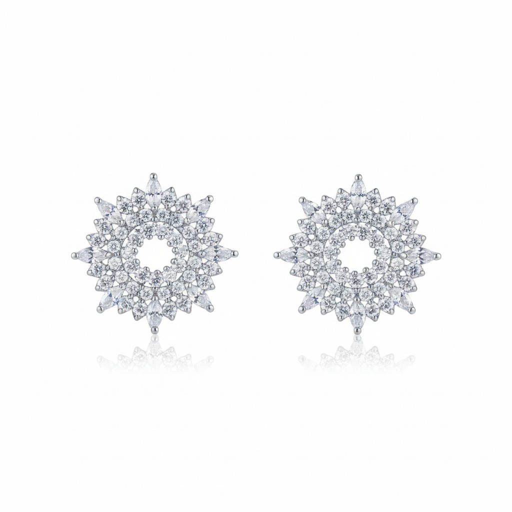 Pack Mandala Rodio - Aros Mandala + Collar Mandala + Esclava Rodio