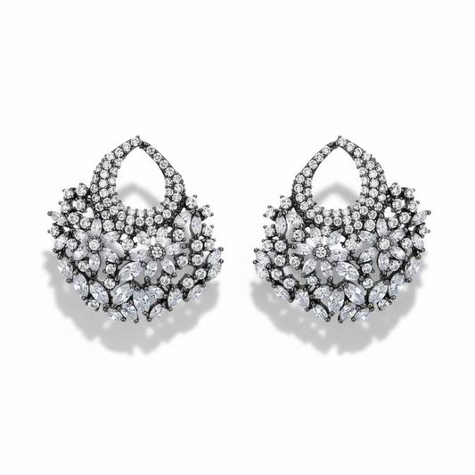 Aros Encaje Fiesta - Negro