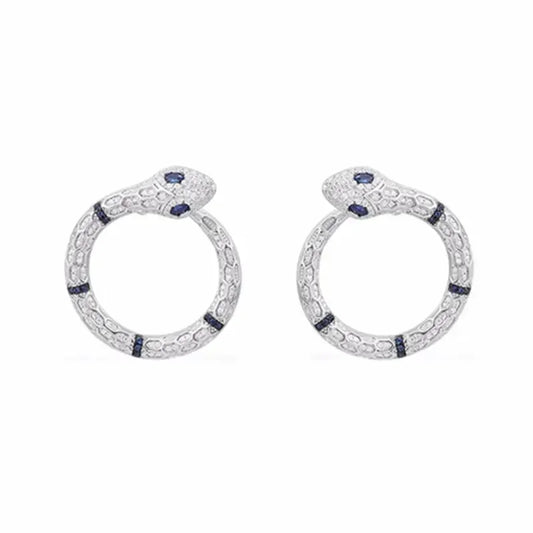 Aros Serpiente de Cristal - Plata 925