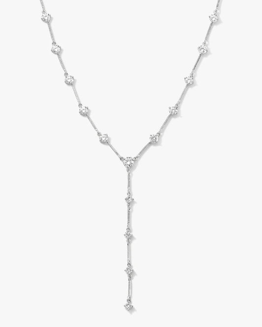 Collar Y Drop con Circonitas Brillantes *