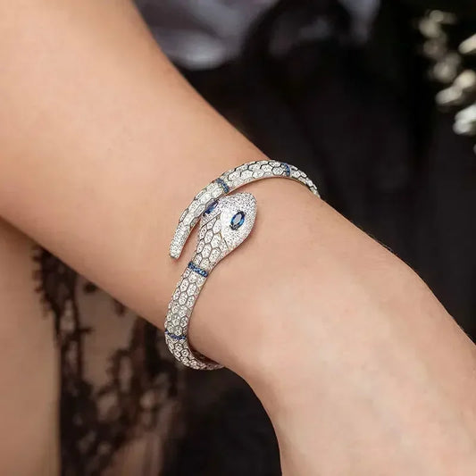 Pulsera Serpiente de Cristal - Plata 925 - 18k