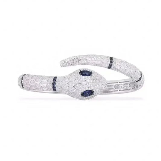 Pulsera Serpiente de Cristal - Plata 925 - Rodio