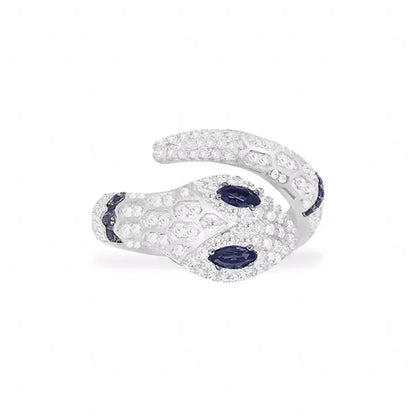 Anillo Serpiente de Cristal - Plata 925 - Rodio
