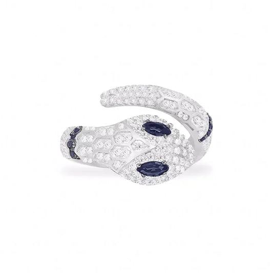 Anillo Serpiente de Cristal - Plata 925 - Rodio