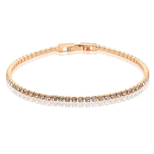 Pulsera Tennis 2mm en 9 Colores - Baño Oro
