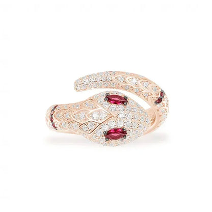 Anillo Serpiente de Cristal - Plata 925 - Rodio