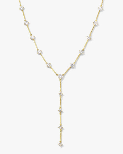 Collar Y Drop con Circonitas Brillantes *