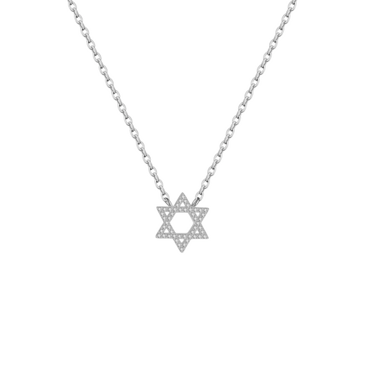 Collar Estrella de David con Circones Plata 925