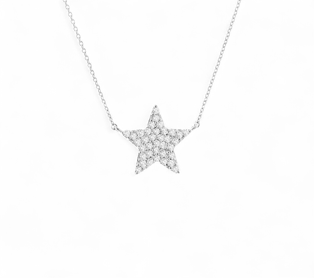 Collar Estrella Pavé - Rodio