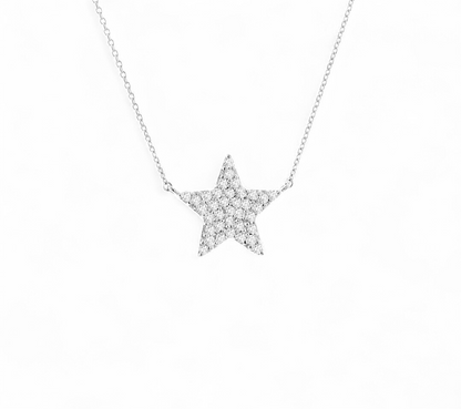 Collar Estrella Pavé - Rodio