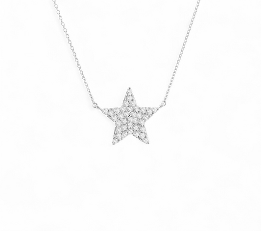 Collar Estrella Pavé - Rodio
