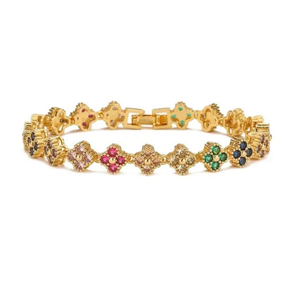 Pulsera Clover Mini Rainbow - Ámbar Joyas
