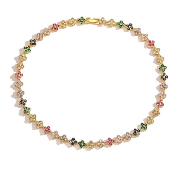 Collar Clover Mini Rainbow - Ámbar Joyas