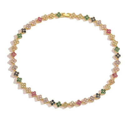 Collar Clover Mini Rainbow - Ámbar Joyas