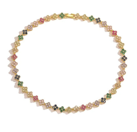 Collar Clover Mini Rainbow - Ámbar Joyas