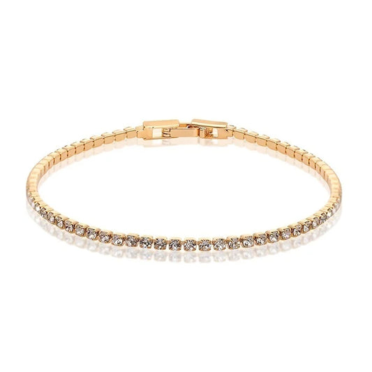 Pulsera Tennis 2mm en 9 Colores - Baño Oro