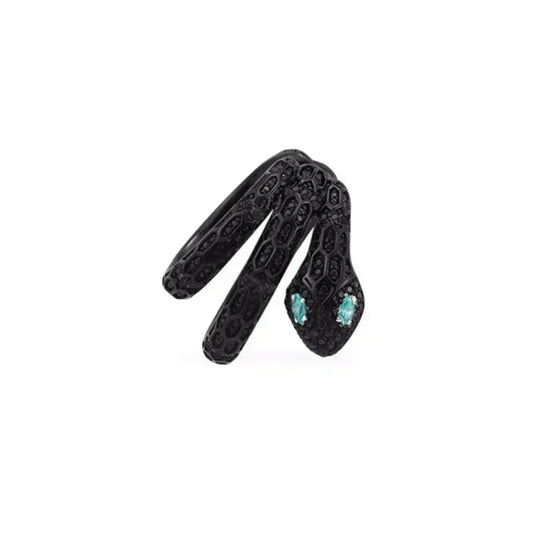 Cuff Serpiente de Cristal - Plata 925 - Negro