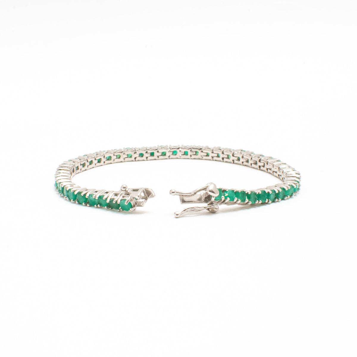 Pulsera Tennis Esmeraldas Naturales 3mm – Plata 925 - Ámbar Joyas (foto 6)