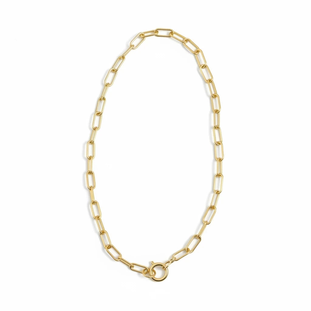 Collar Eslabones Alargados – Baño de Oro 18k - Ámbar Joyas (foto 7)