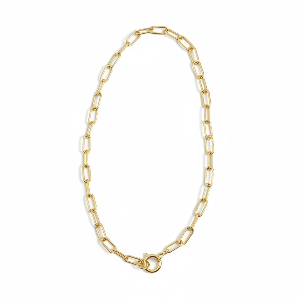 Collar Eslabones Alargados – Baño de Oro 18k - Ámbar Joyas (foto 6)