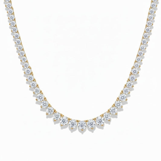 Collar Tennis Degradé Circones 3-5mm – Baño de Oro - Ámbar Joyas