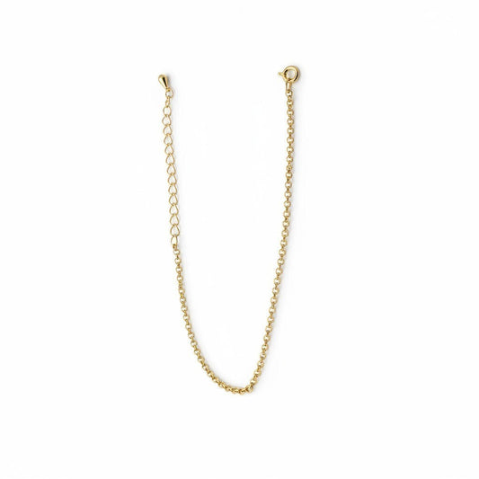 Pulsera Cadena Rolo Fina – Baño de Oro 18k - Ámbar Joyas