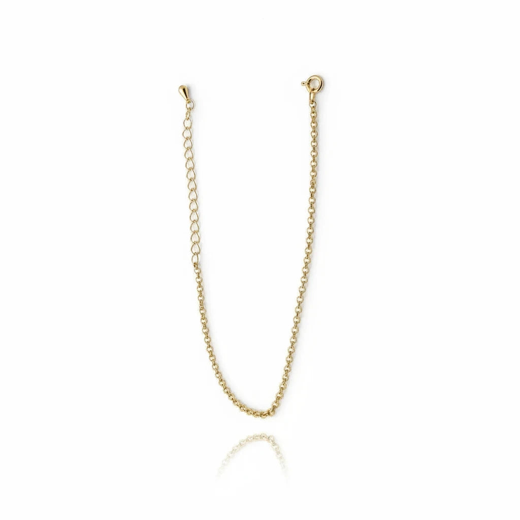 Pulsera Cadena Rolo Fina – Baño de Oro 18k - Ámbar Joyas (foto 5)