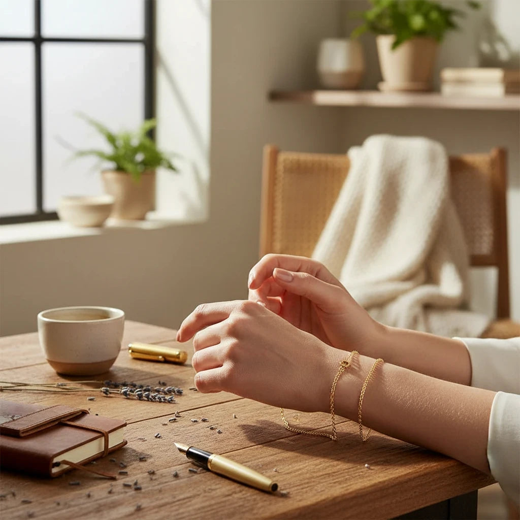 Pulsera Cadena Rolo Fina – Baño de Oro 18k - Ámbar Joyas (foto 6)