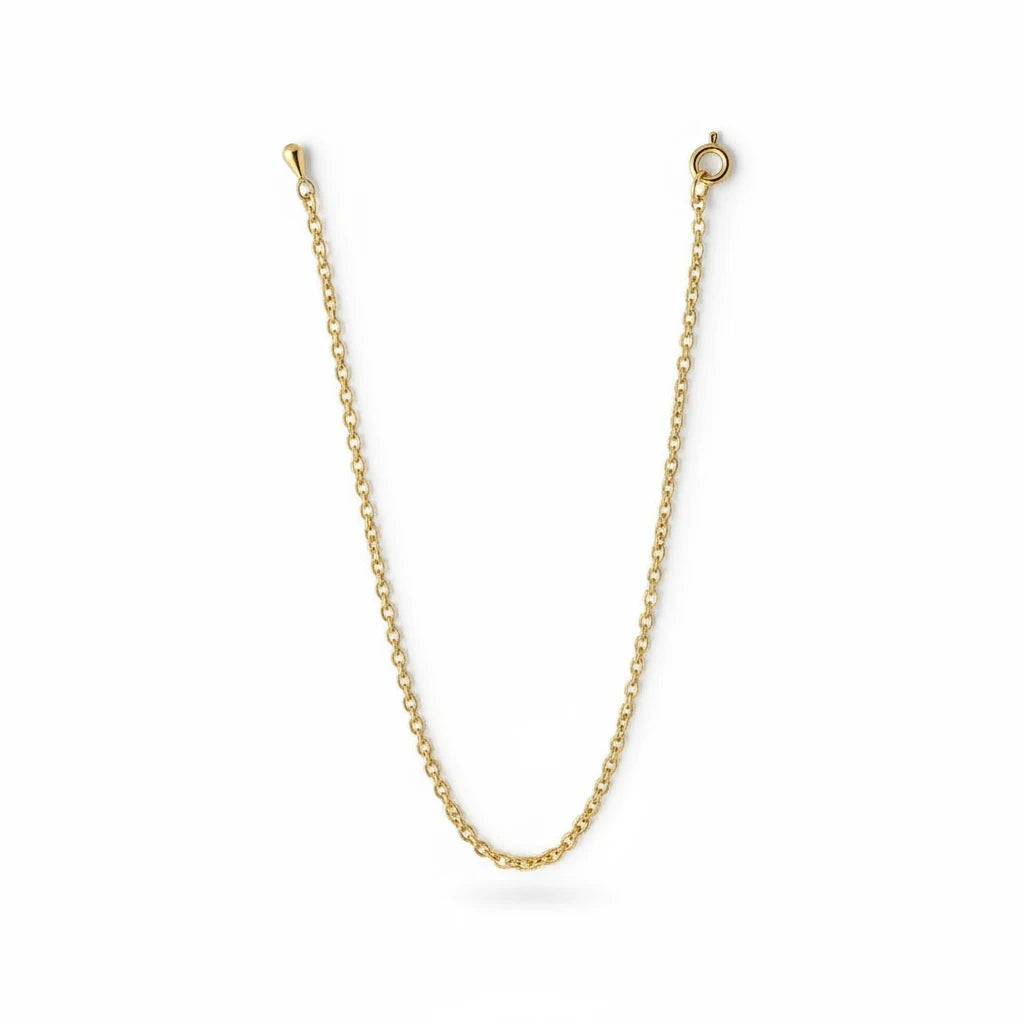 Pulsera Cadena Rolo Fina – Baño de Oro 18k - Ámbar Joyas (foto 4)