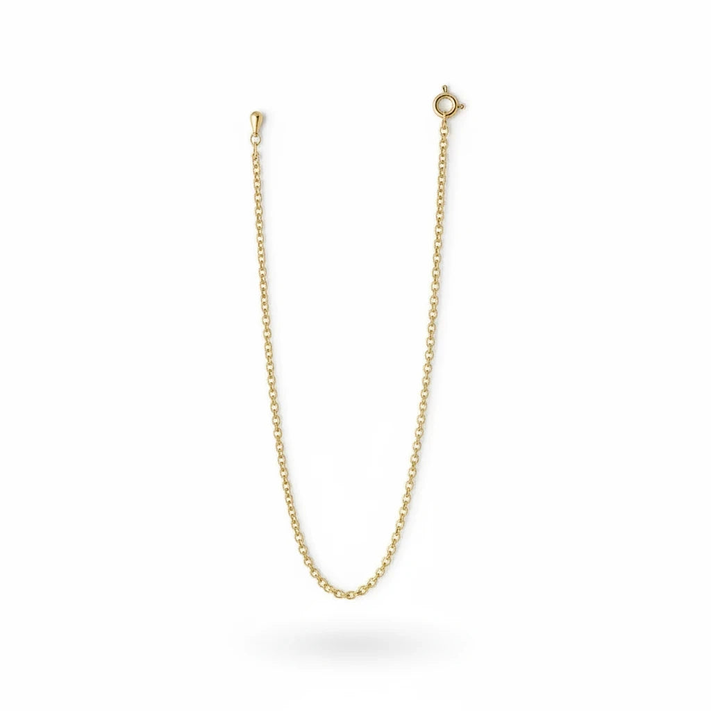 Pulsera Cadena Rolo Fina – Baño de Oro 18k - Ámbar Joyas (foto 3)