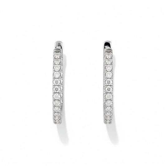 Argollas de 2cm - Baño de Rodio