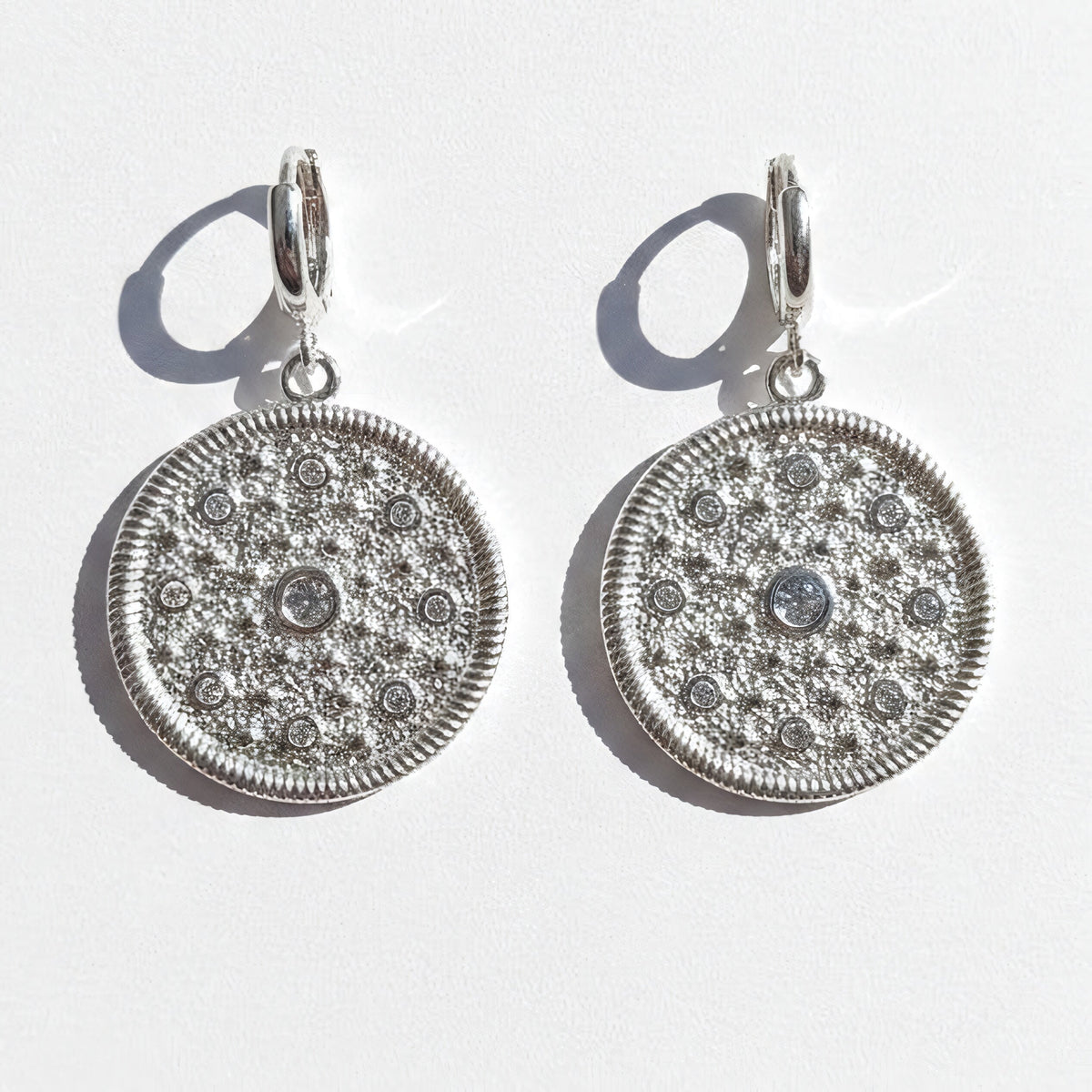Aros Colgantes Disco Circones – Baño de Plata