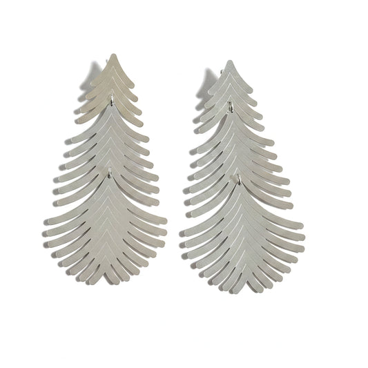 Aros Plumas Calada – Baño de Plata