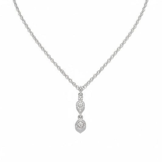 Collar Gota Circones – Baño de Plata - Ámbar Joyas