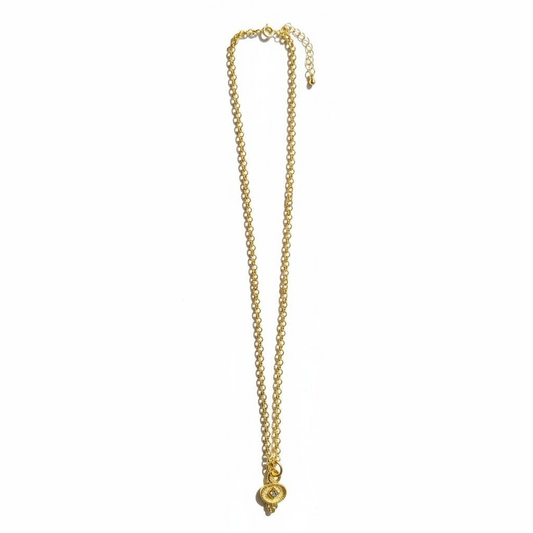 Collar Medalla Rombo con Circón – Baño de Oro 18k - Ámbar Joyas (foto 2)